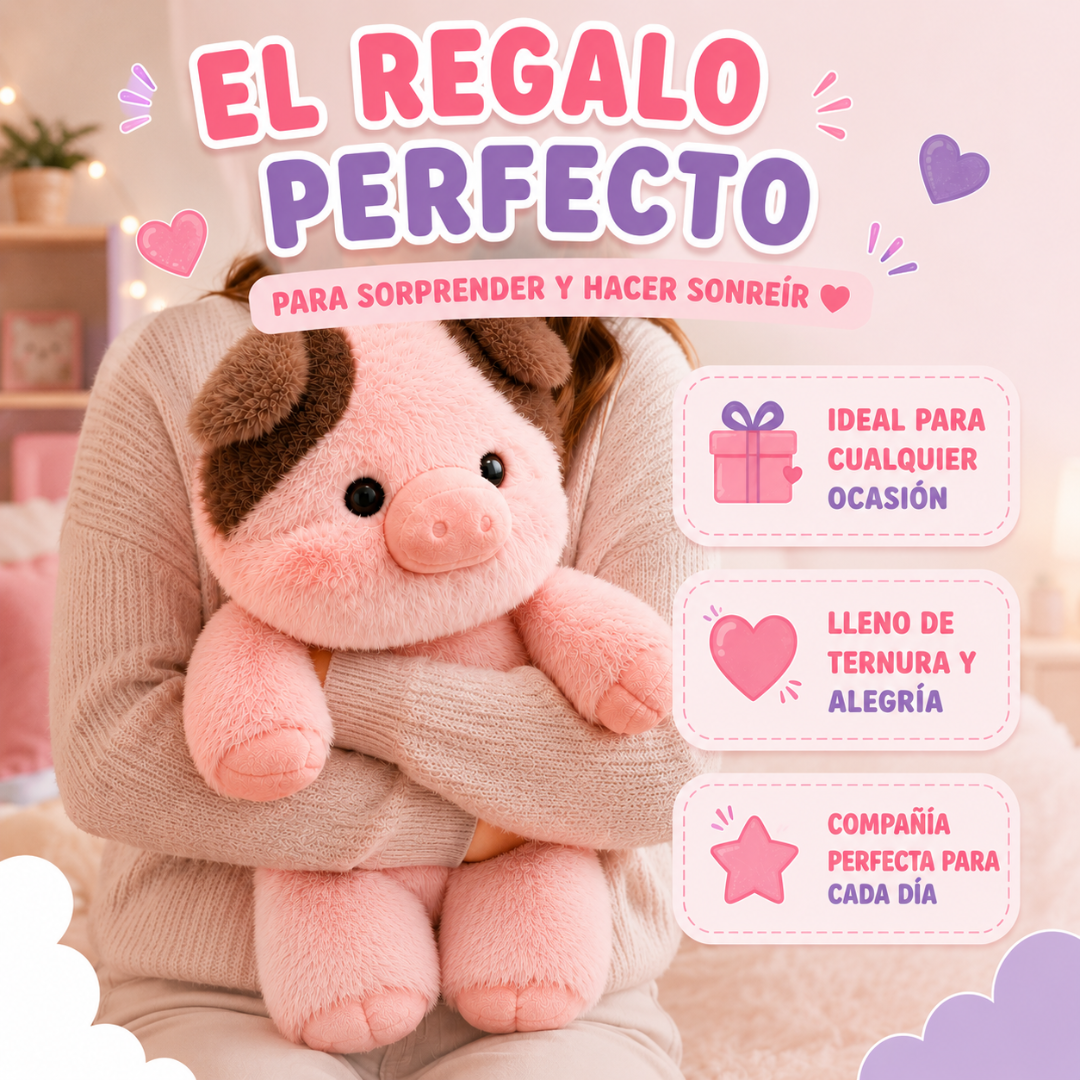 Cerdito peluche que corre